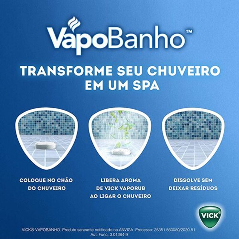 vick vapobanho vapores relaxantes 3 pastilhas