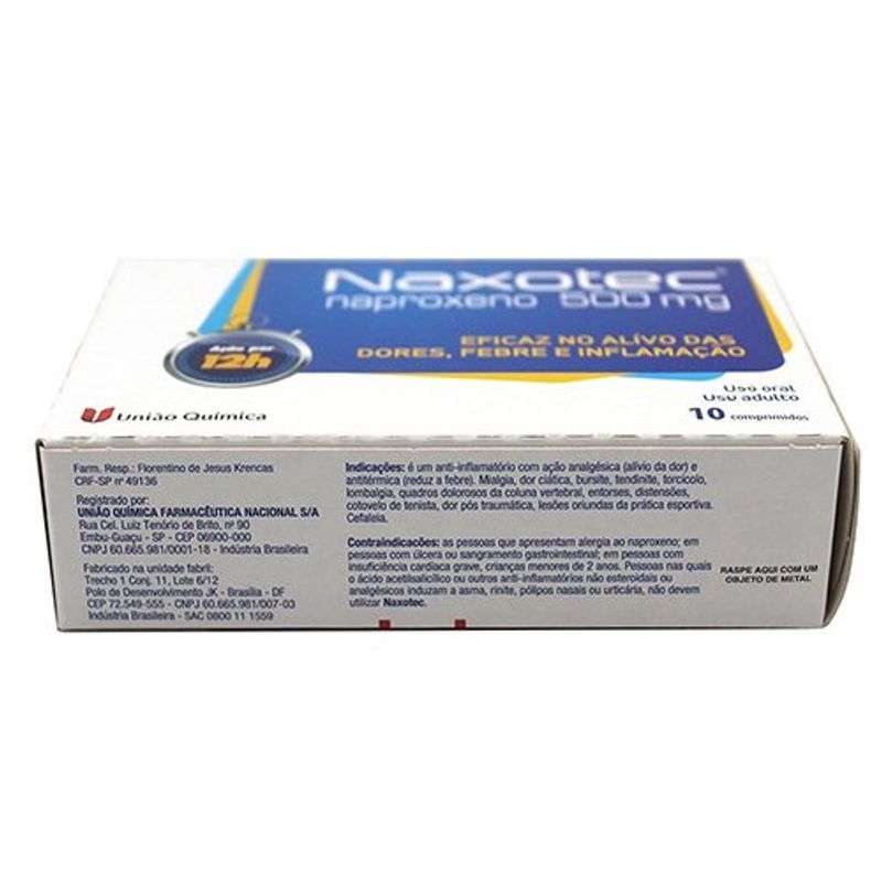 naxotec 500mg 10 comprimidos