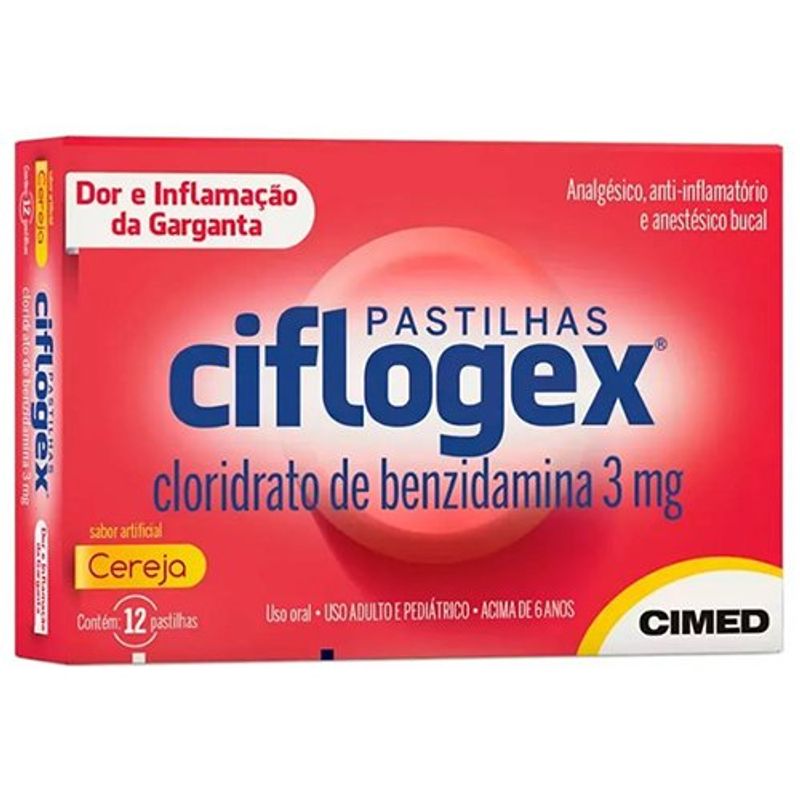 ciflogex 3mg 12 pastilhas sabor cereja cimed similar