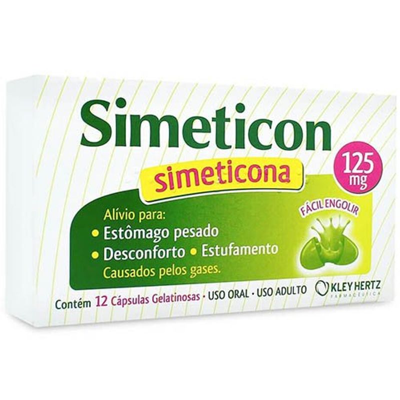 simeticon 125mg 12 cápsulas