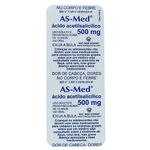 as-med 500mg cartela 10 comprimidos