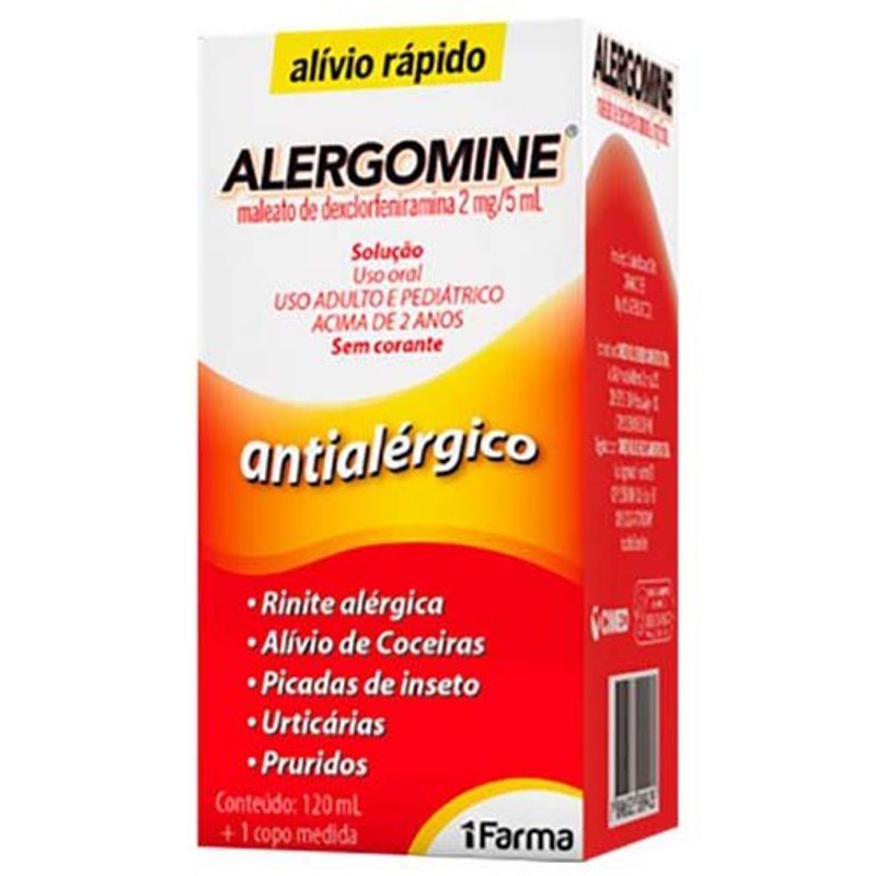 alergomine 2mg/5ml solução oral 120ml cimed similar