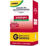 maleato de dexclorfeniramina 0,4mg/ml solução oral 120ml cimed genérico