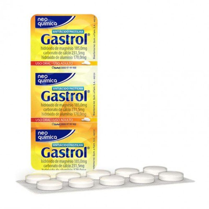 gastrol 185+231,5+178 mg blíster com 10 past neo química