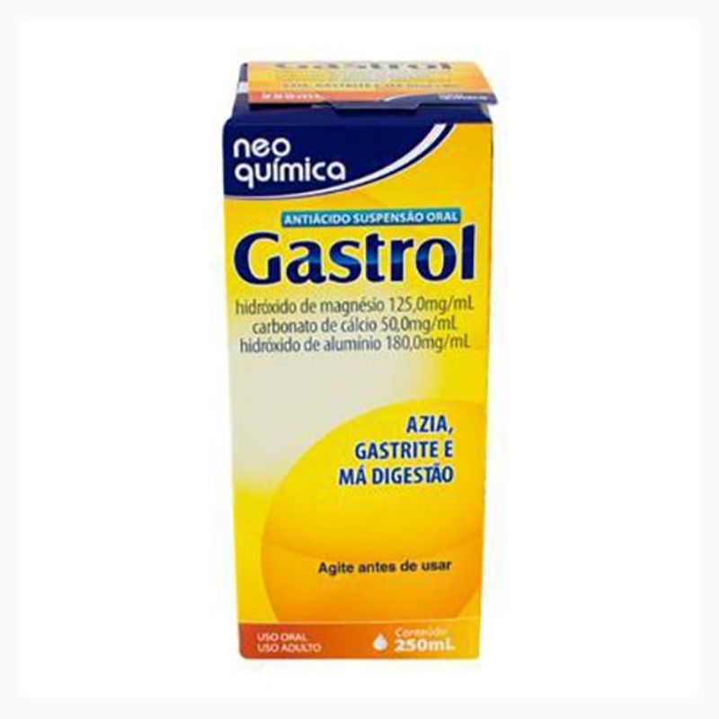 gastrol 125+ 50+ 180mg/ml suspensão oral 250ml