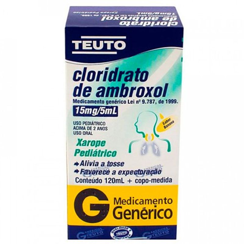 cloridrato de ambroxol 3mg xarope 120ml teuto