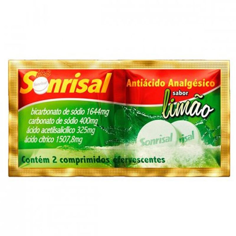 sonrisal 2 comp eferv sb limao bicarbonato de sodio+acido acetilsalicilico+acido citrico glaxosmithkline - div consumo