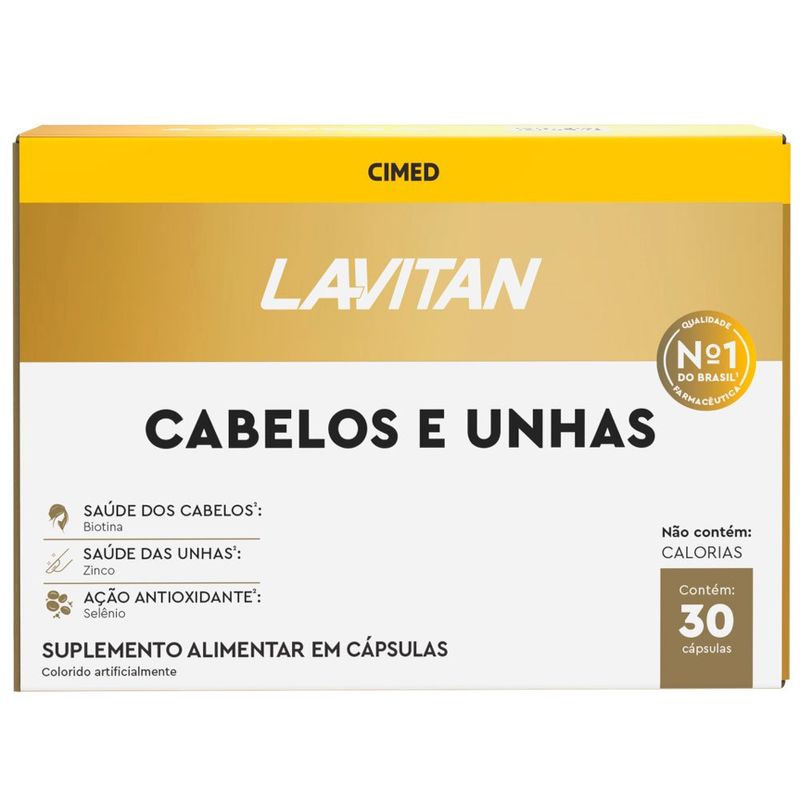 lavitan cabelos e unhas 30 cápsulas