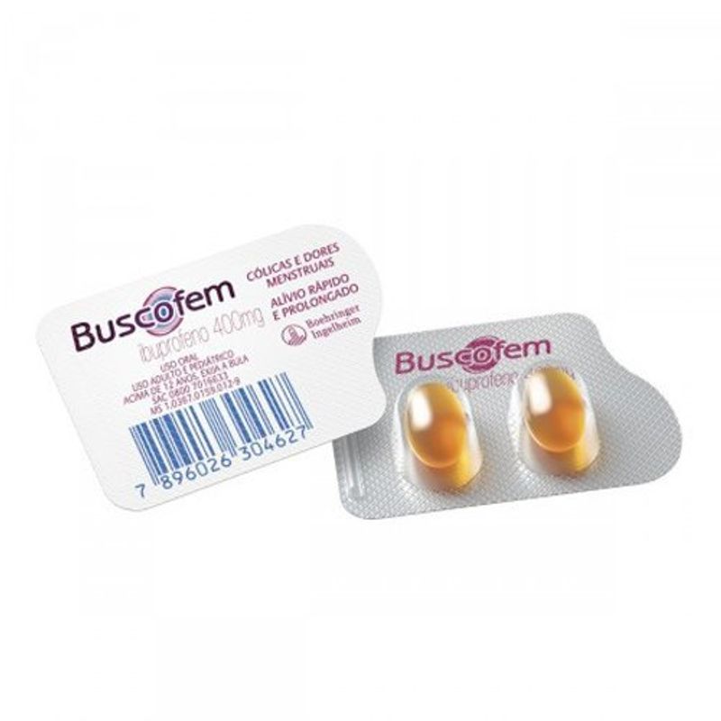 buscofem 400mg 2 cápsulas