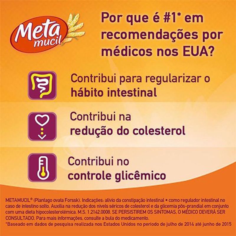 metamucil 0,492g/g 210g pó solúvel