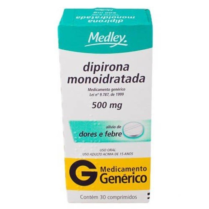 dipirona sódica 500mg 30 comprimidos