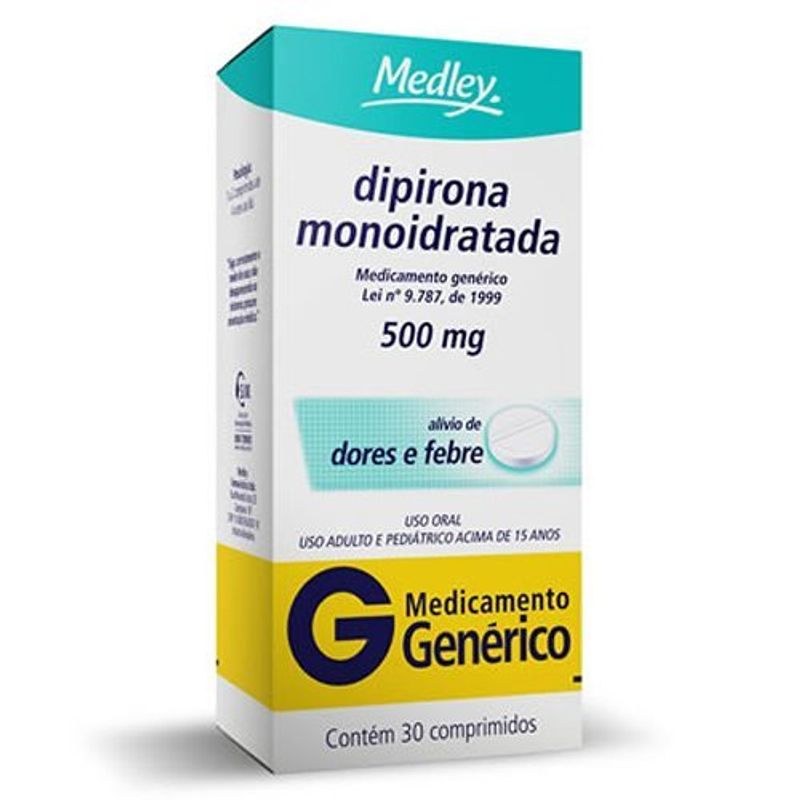 dipirona sódica 500mg 30 comprimidos