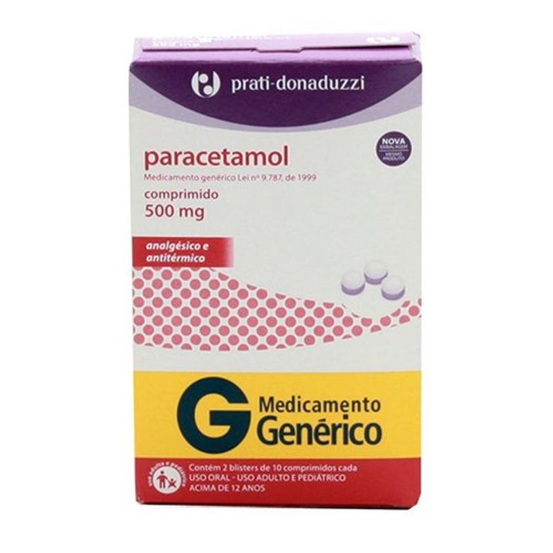 paracetamol 500mg 10 comprimidos prati donaduzzi genérico