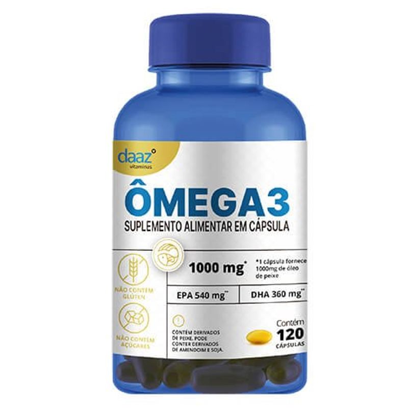 ômega 3 daaz 1.000mg 120 cápsulas