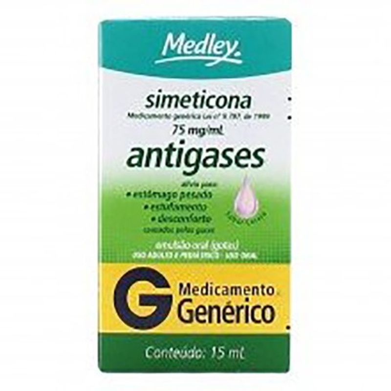 simeticona 75mg/ml emulsão oral gotas 15ml- medley