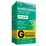 acetilcisteína 40mg/ml xarope 120ml eurofarma genérico