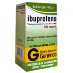 ibuprofeno 100mg suspensão oral frasco gotas 20ml medquímica genérico