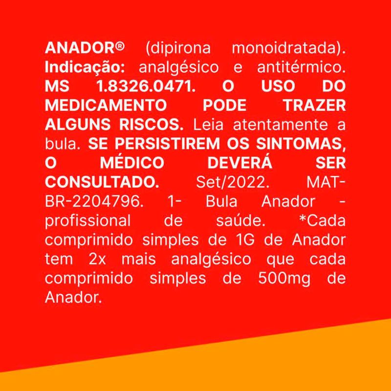 anador 1g 10 comprimidos sanofi similar