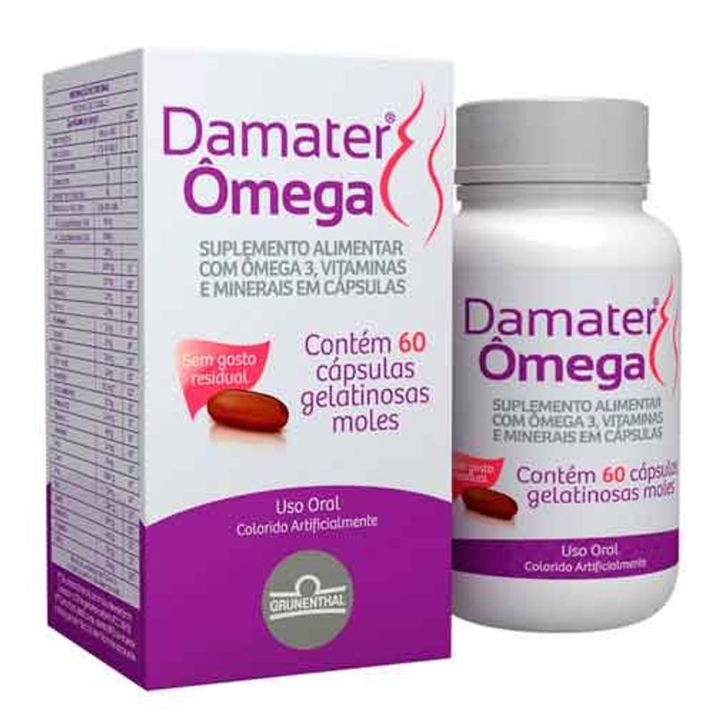 damater ômega 60 cápsulas grunenthal do brasil