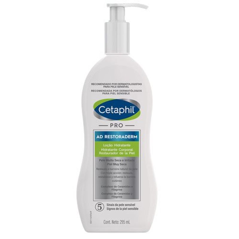 loção hidratante para o corpo galderma cetaphil restaura a pele 295ml