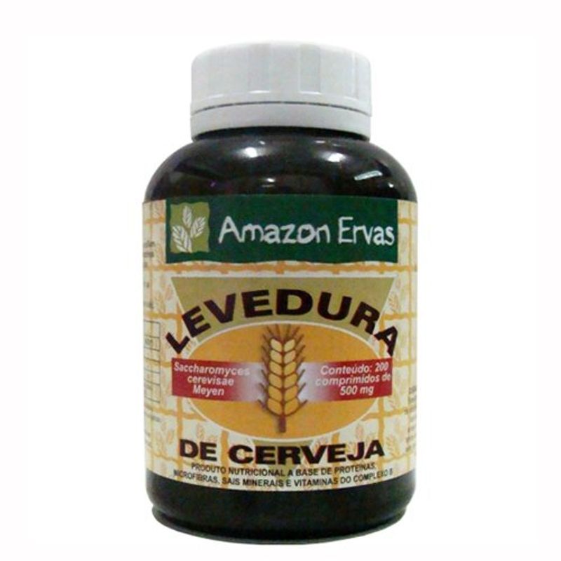 levedura de cerveja amazon ervas 200 cápsulas 500mg