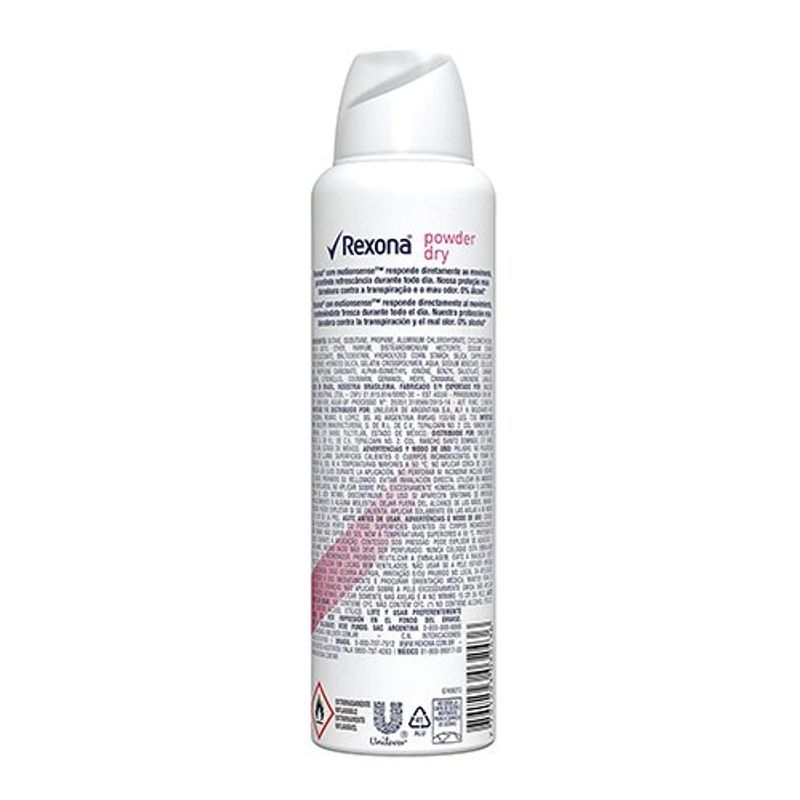 desodorante aerosol rexona feminino powder dry 90g