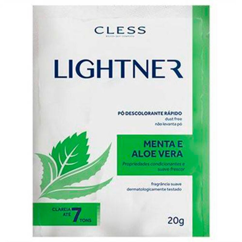 descolorante em pó cless lightner menta e aloe vera 50g