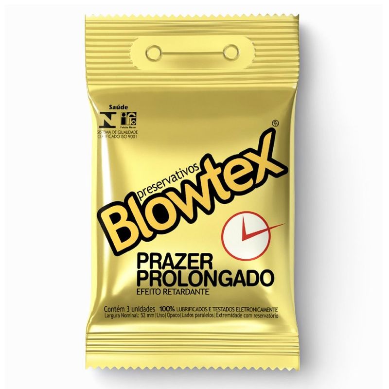 preservativo lubrificado blowtex retardante 3 unidades