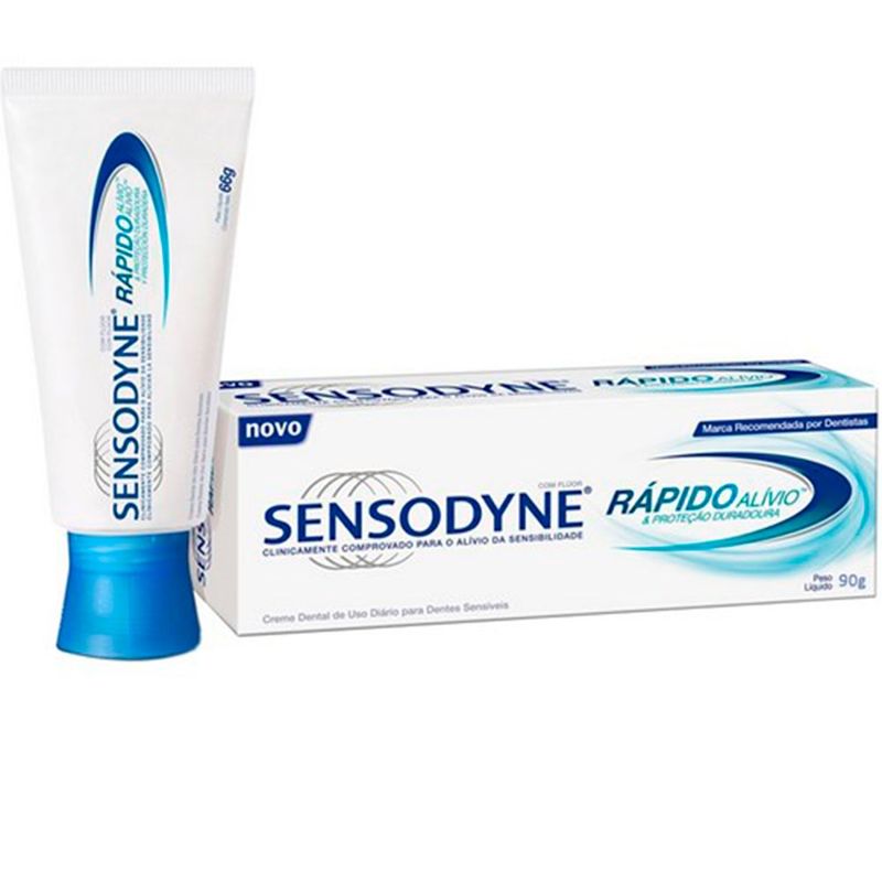 creme dental sensodyne rápido alívio 90g