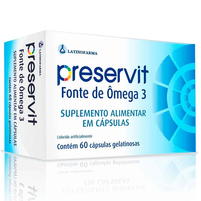 preservit 60 cápsulas ômega 3 cristália