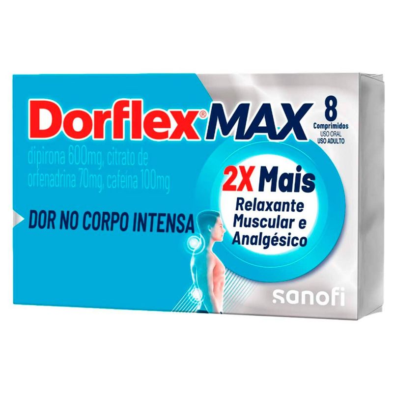 dorflex max 600+70+100mg 8 comprimidos sanofi