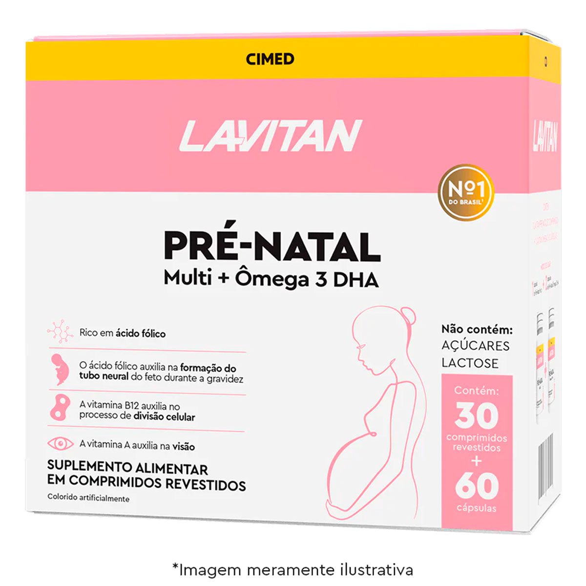 Lavitan Pré-Natal Multi + Ômega 3 DHA 30 Comprimidos + 60