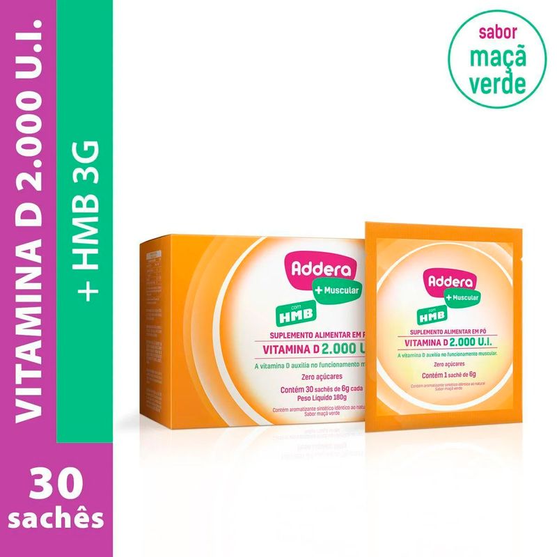 addera+muscular com hmb 30 sachês mantecorp