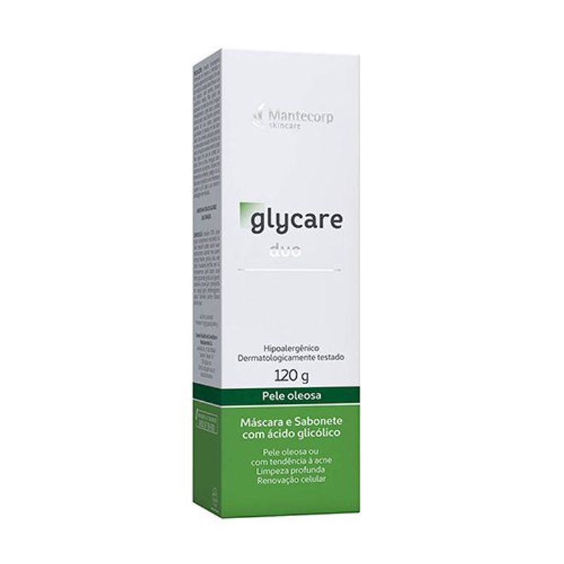 sabonete/máscara facial mantecorp glycare pele oleosa 120g