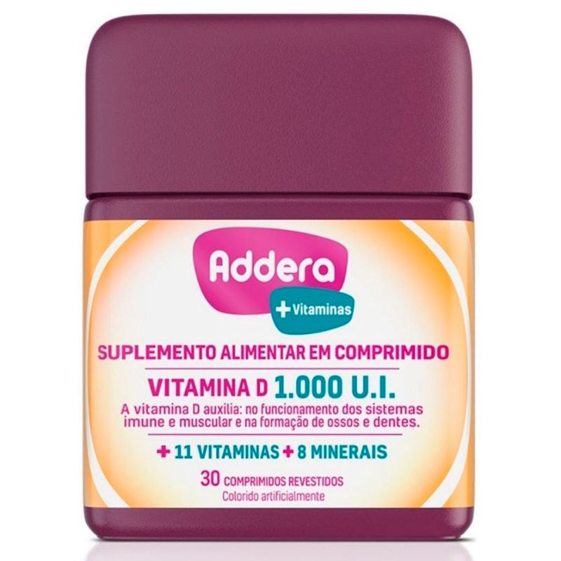 addera + vitaminas 30 comprimidos revestidos mantecorp