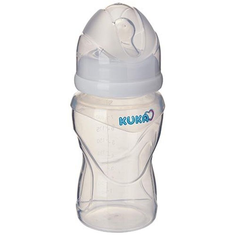 mamadeira kuka silicone branco bico big ortodôntico 250ml 7119
