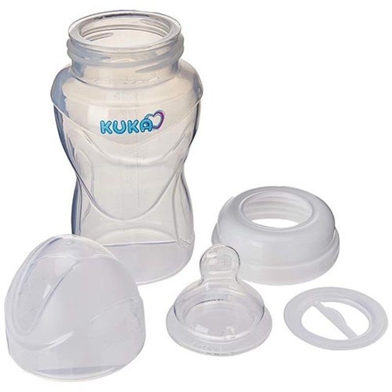 mamadeira kuka silicone branco bico big ortodôntico 250ml 7119