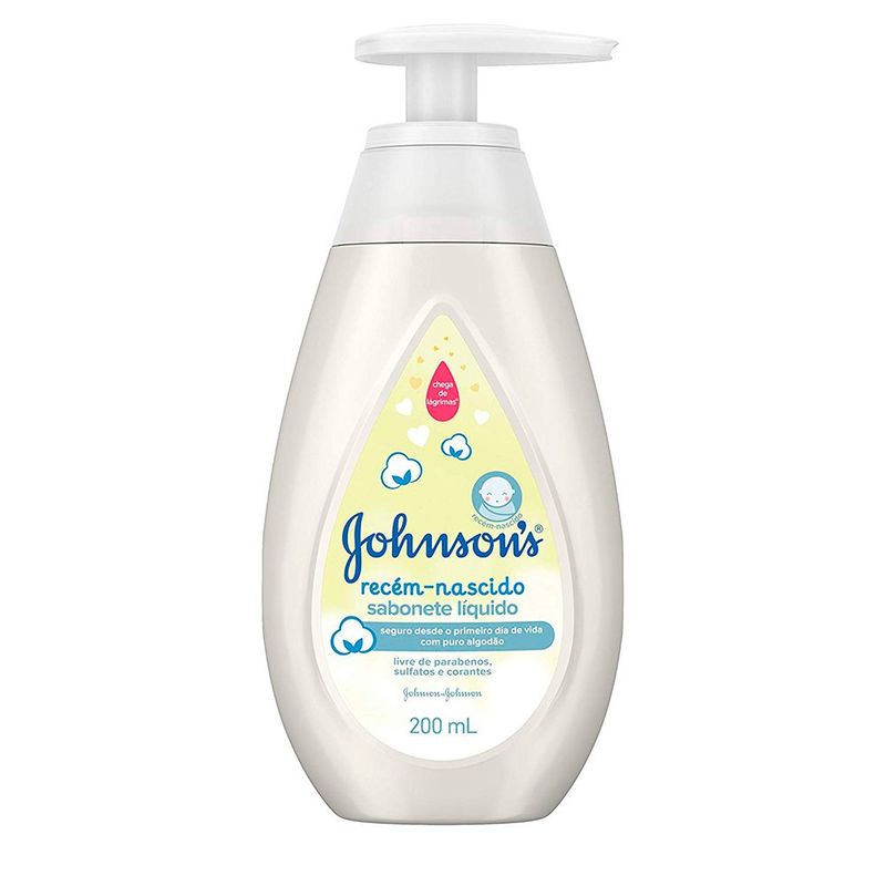 sabonete líquido johnsons baby recém nascido 200ml