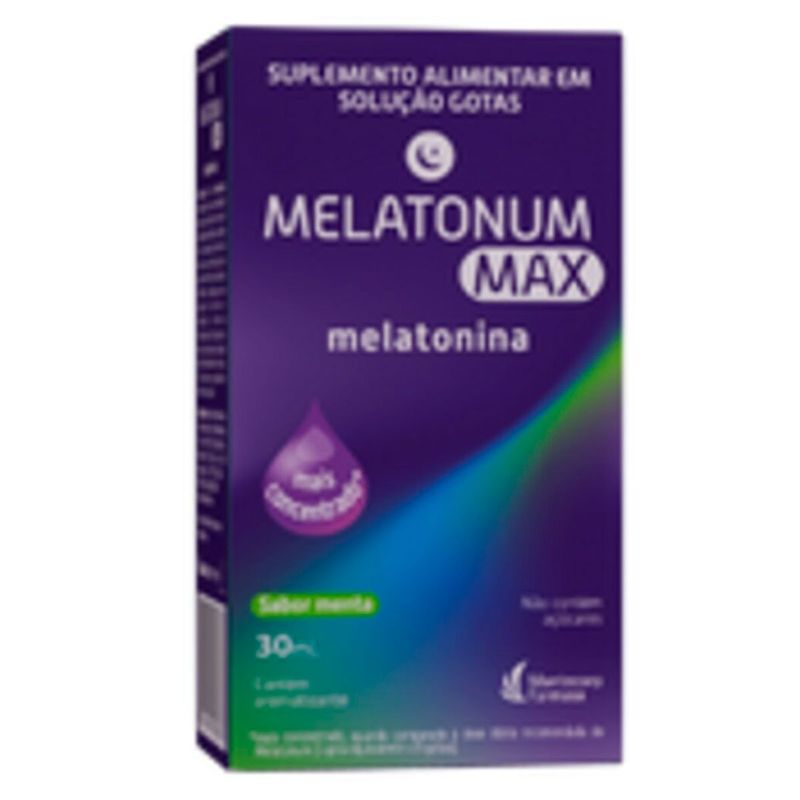 melatonum max solução 30ml sabor menta cosmed