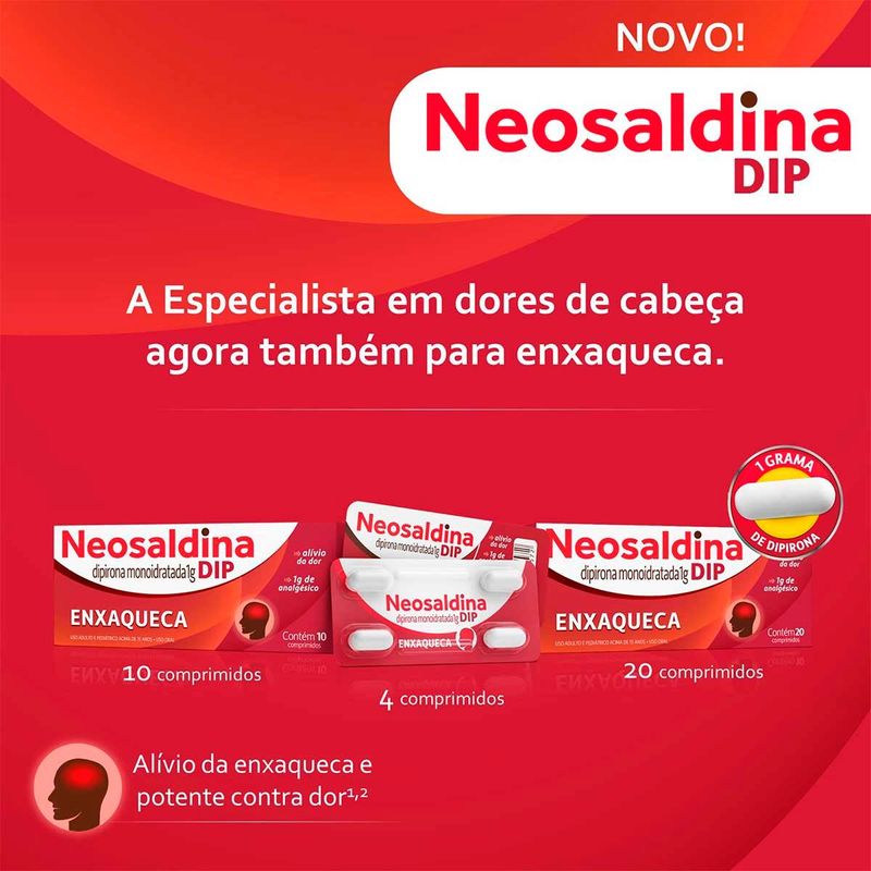 neosaldina dip 1g 4 comprimidos cosmed