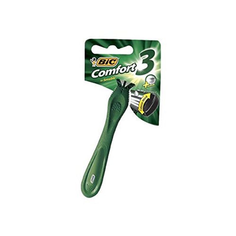 barbeador bic comfort 3 cabeça móvel pele sensível