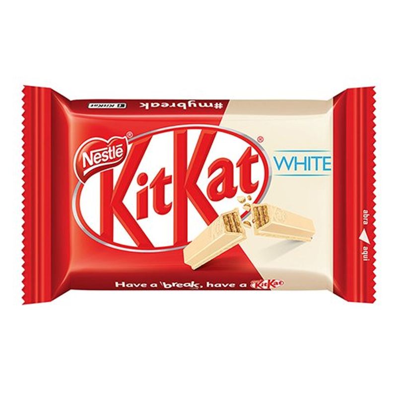barra de chocolate branco nestlé kit kat 41,5g