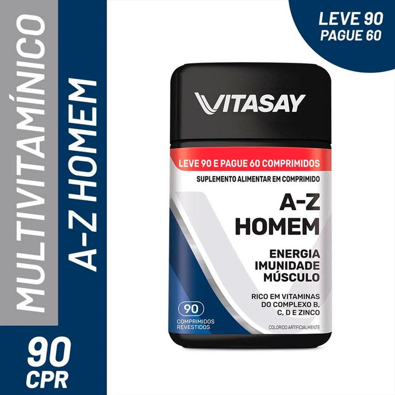 vitasay a-z homem 90 comprimidos revestidos