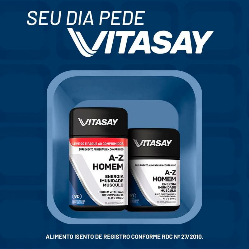 vitasay a-z homem 90 comprimidos revestidos