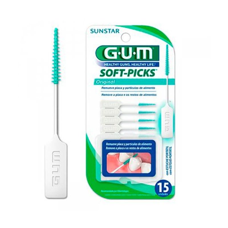 escova interdental gum soft picks 15 unidades
