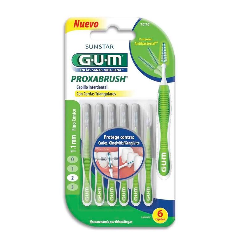 escova interdental proxabrush gum 1,1mm 06 unidades