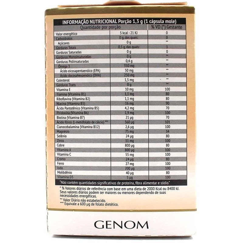 mega mater 30 cápsulas moles genom