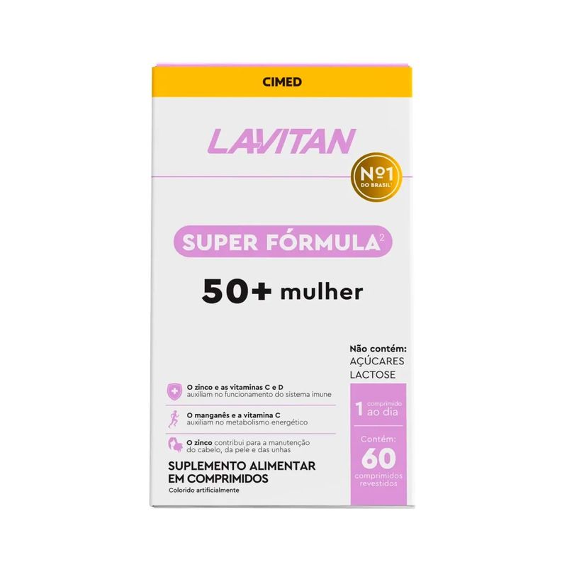 lavitan 50+ mulher super fórmula 60 comprimidos revestidos cimed