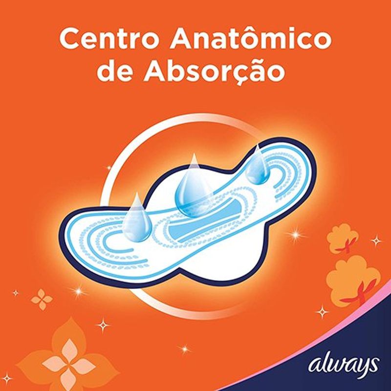 absorvente always super proteção suave com abas 8 unidades