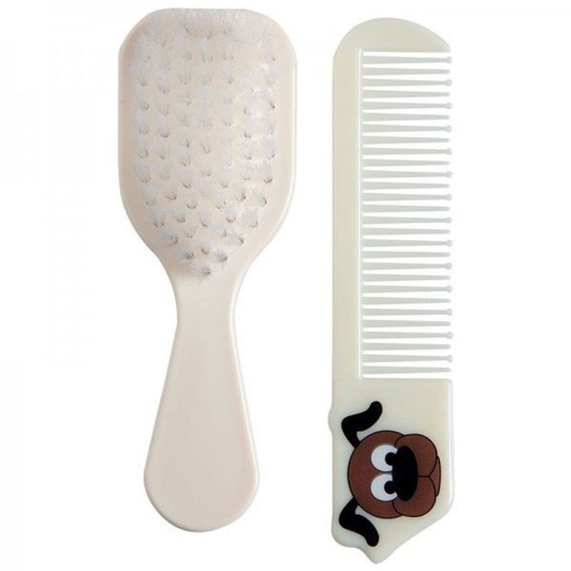 kit infantil marco boni baby zoo pente e escova cachorrinho